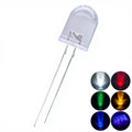 Czinelight Free Sample 10mm Round Top Dip Led Beads Long Pins Water Clear Red Blue Yellow Led Diode
