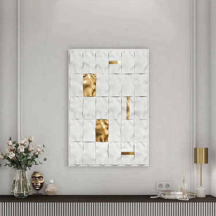 Ceramic Physical Painting Luxury Installation Painting Hanging Ceramic Wall Art Home Decor