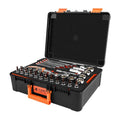 KAFUWELL SS3521A 123PCS Plastic Hard Case Waterproof Car Tools Plastic Case Box Set Mechanics Tools With Three EVA Tool Trays