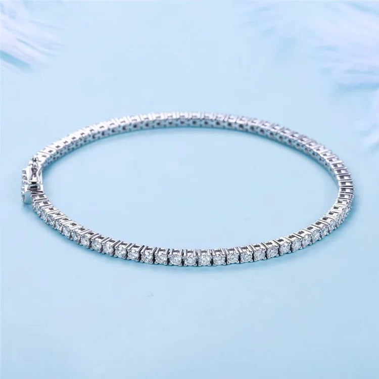 2022 Trending Jewelry Oem Natural Diamond 18k Real Gold Diamond Tennis Bracelet for Women