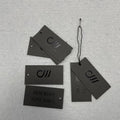 Luxury Clothing Swingtags Black Matte Paper Garment Tags Custom Hangtags Logo With Stamping Foiled