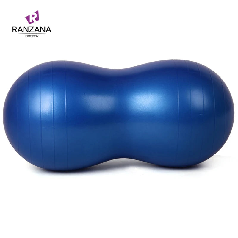 45*90cm PVC Peanut Ball Exercise Pilates Yoga Balance Ball Fitness Training Inflatable Yoga Ball