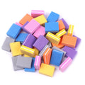 50Pcs Colorful Nail Sponge File Buffer Block 180/240 Grit Aluminum Oxide Professional Nail Tools Double Sided Pedicure Manicure