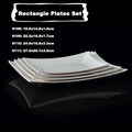 Hotel Restaurant Custom Printing Melamine Plates Set White Rectangle Serving Platter Plate MegaBDM