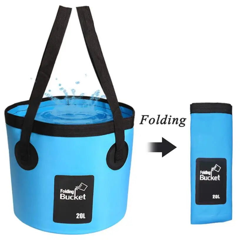 5 Gallon 20L Portable Wash Basin Folding Water Container Collapsible Water Bucket for Fishing Camping Hunting Kayaking Boating