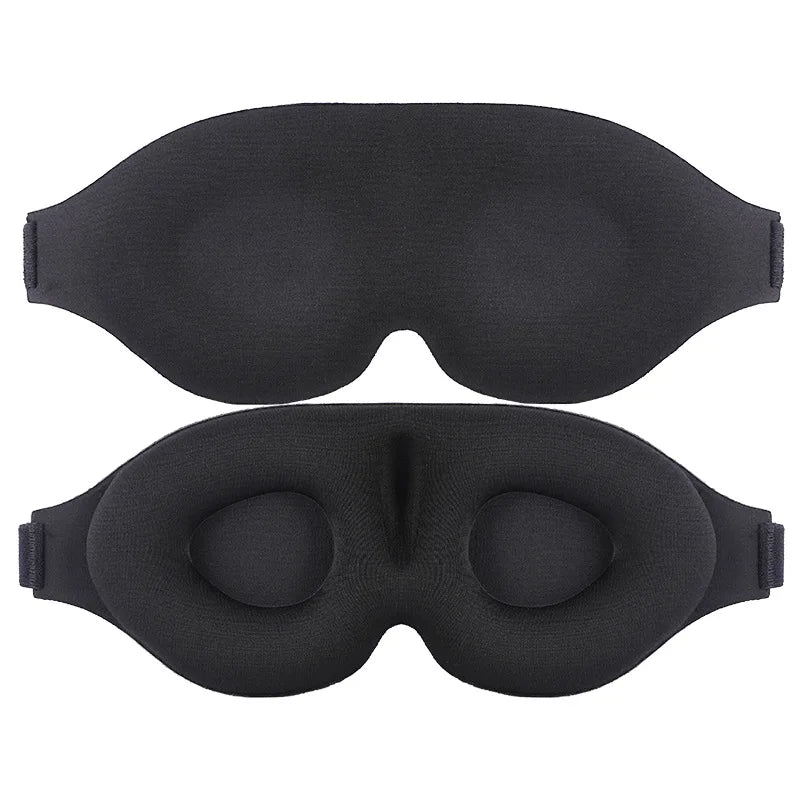 Custom Logo 3D Black Sleeping Eye Care Mask Memory Foam Travel Sleeping Eyemask