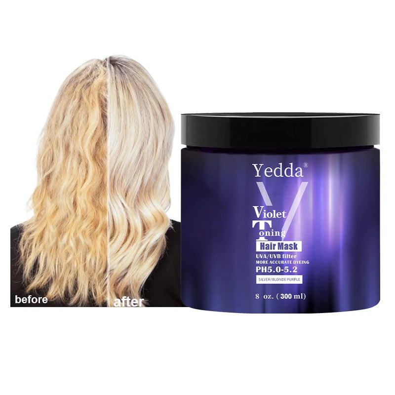 Yedda 300ml Keratin Cream Hair Mask OEM/ODM Concentrated Formula Hydrating Repair All Hair Types Removing Brassy Tones Vitamin E