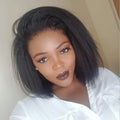 Drop Shipping Lace Wigs 100% Virgin Human Hair Transparent Lace Kinky Straight Cuticle Aligned Lace Front Wig for Black Women