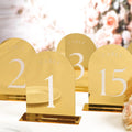 Customized Clear Acrylic Eco-Friendly Elegant Arched Double-sided Letterpress Printed Table Numbers Wedding Decoration Holders