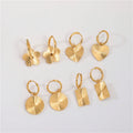 Fenny 18K Gold-plated Heart Flower Circle Rectangle Hoop Dainty Earring Wholesale Stainless Steel Ladies Jewelry