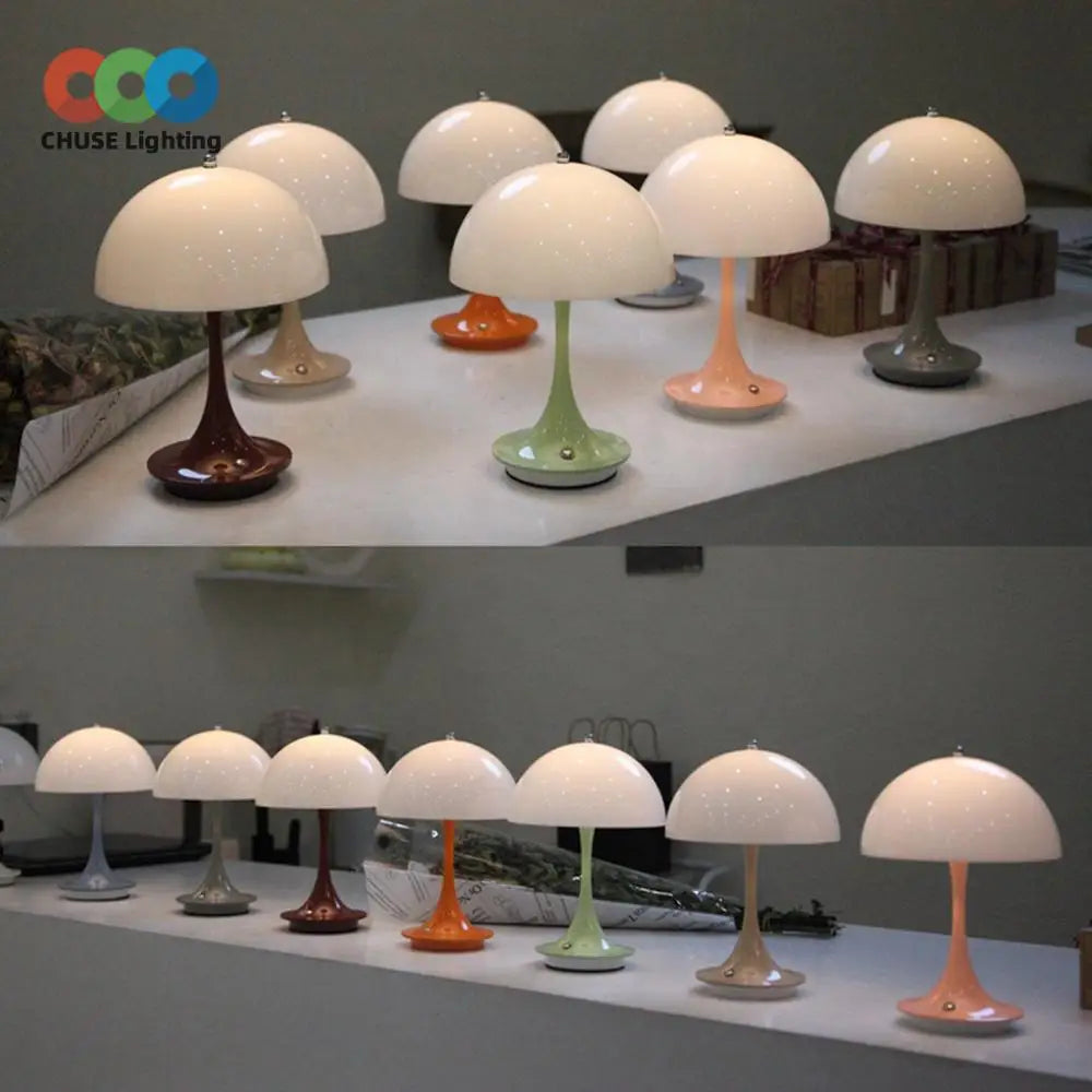 Modern Touch Control Acrylic Led Charge Mushroom Lamp Night Light