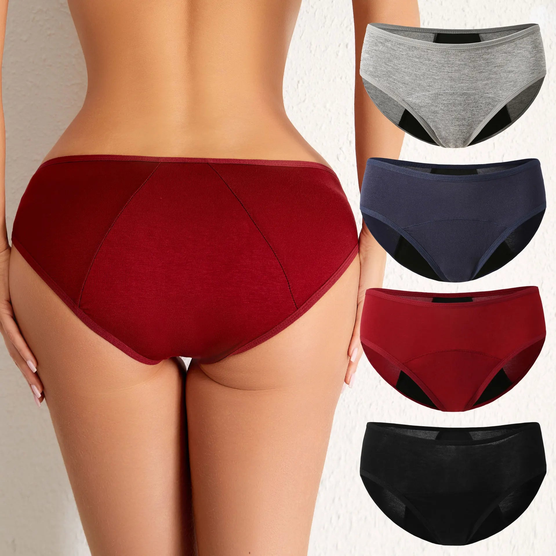 Plus Size Wholesale Women's  Mid-Waist Cotton Brief Panties for Women