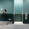 Exceed Hot Sale Modern Pivot with Frame Polished Rectangle Tempered Glass Bathroom Door for Hotel Use