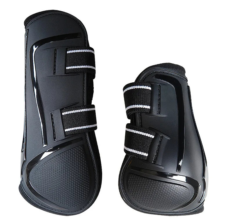 1Set 4pcs Two Front Legs and Two Hind Legs Protection Horse Tendon Boots Adjustable Straps Three Sizes and Multiple Colors