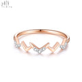 New Arrival Fine Jewelry Trendy Designs Elegant Daily Wearing Jewelry Set 18K Rose Gold Real Natural Diamond Ring For Women