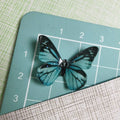 100Pcs/Lot Resin Glitter Butterfly Colorful Flatback Rhinestones Clothing Accessories Applique DIY Scrapbook Craft