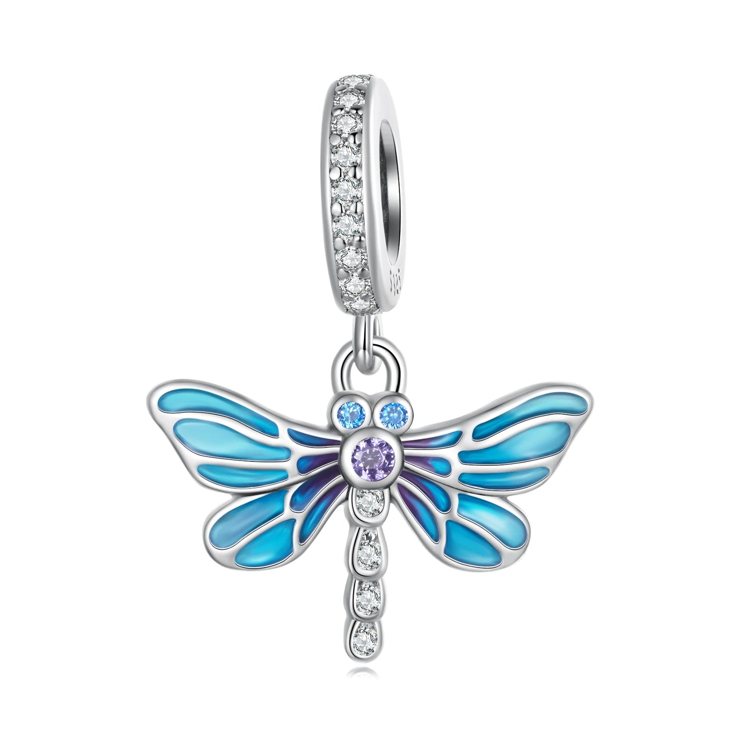 925 Sterling Silver Dragonfly Charm Pendant Beads for Women's DIY Jewelry Making Bracelet & Necklace Craft Supply BSC665