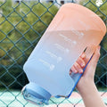 Sport Bottle Plastic Gradient Color Water Bottle Outdoor Sports Plastic Water Bottle