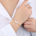 Women's Style Chain Bangle Free Wrist Chain Fresh Water Pearl Stainless Steel Charm Bracelet