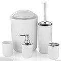 Customized Multi Color European 6-piece Bathroom Accessories Toothbrush Holder Soap Dispenser Toilet Brush Bathroom Set