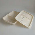 Corn Starch Food Tray with Lid Cornstarch Lunch Box Cornstarch Rectangle Trays Food Tray