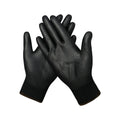 High Quality Black Nylon PU Coated Gloves 13 Gauge Polyester Durable Safety Work Gloves Black PU Coated Gloves for Garden Work