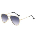 ADE WU STY9508 Unisex Gradient Classic Pilot Sunglasses 2024 Trend Metal Curved Lens Glasses Double Bridge Driving Sunglasses