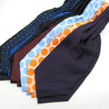 Customized Polyester Mens Neck Cravat Ascot Tie Handkerchief Set Polka Dot Plaid Silk Cravat Ties Jacquard Woven Casual Ascot