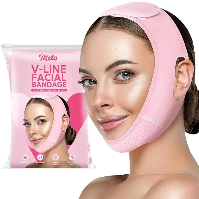 Double Chin Reducer Face Lifting Belt for Women V Shaped Lifting Bandage Face Slimming Strap for Beauty and Saggy Face Skin