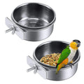 Stainless Steel Bird Food Box - Tiger Peony Parrot Feeding Bowl - Food Cup - Feeder - Cross-Border Special - Available in Stock