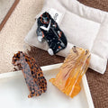 Support Custom Leopard Hair Claw Clip Non-Slip Strong Grip Hair Claw Large Premium Animals Hair Accessory