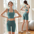 Women's High-Intensity Sports Bra Summer Fitness Yoga Suit with Shock-Absorbing Vest Simple Style for Running and Outer Wear