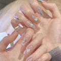 Cheap Private Label Reusable Pink Nude False Nails Short Custom Acrylic Press on Nails Artificial Nails With Glue for Woman