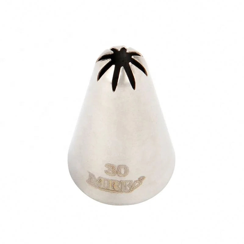 Closed Star Cake Decorating Tip 30 Flower Icing Piping Nozzles Cream Baking Pastry Stainless Steel Nozzle Cupcakes Baking Tool