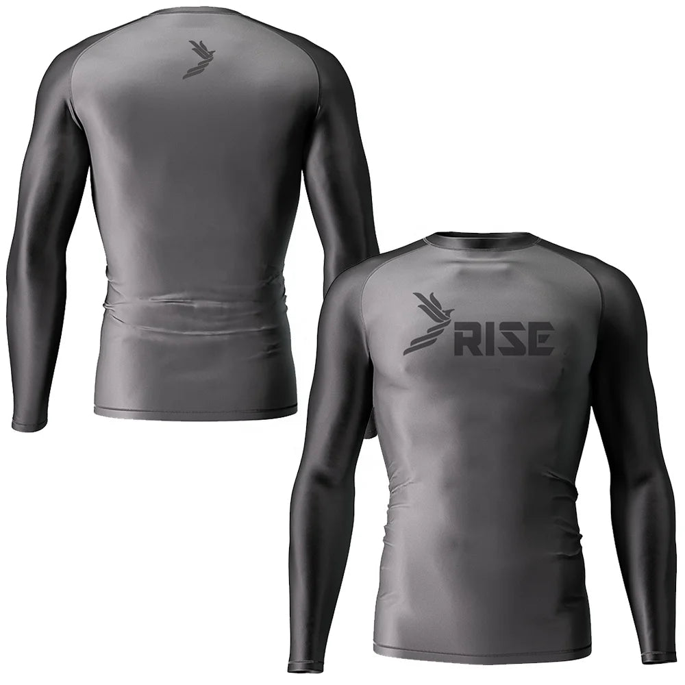 Jiu Jitsu Academy Long Sleeve Rashguard  Comfortable & Durable MMA BJJ Rash Guard  Flexible Rash Guard for Grappling
