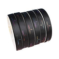 Factory Custom Friendly 3d Gold Foil Printed Gift Ribbon With Floral Ribbon Wholesale Printed Black Silk Gross Grain
