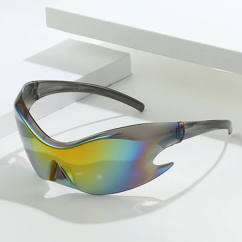 Steampunk Unique Design Sports Windproof Sunglasses Future Technology Cycling Glasses