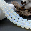Gorgeous Matte Frosted 8mm Opalite round Beads Loose Nature Crystal Gemstone for Jewelry Making-for Necklaces and Bracelets