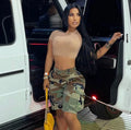 Hot Selling StreetWear Elastic Waist Jeans Camouflage Ladies Casual Denim Shorts for Women