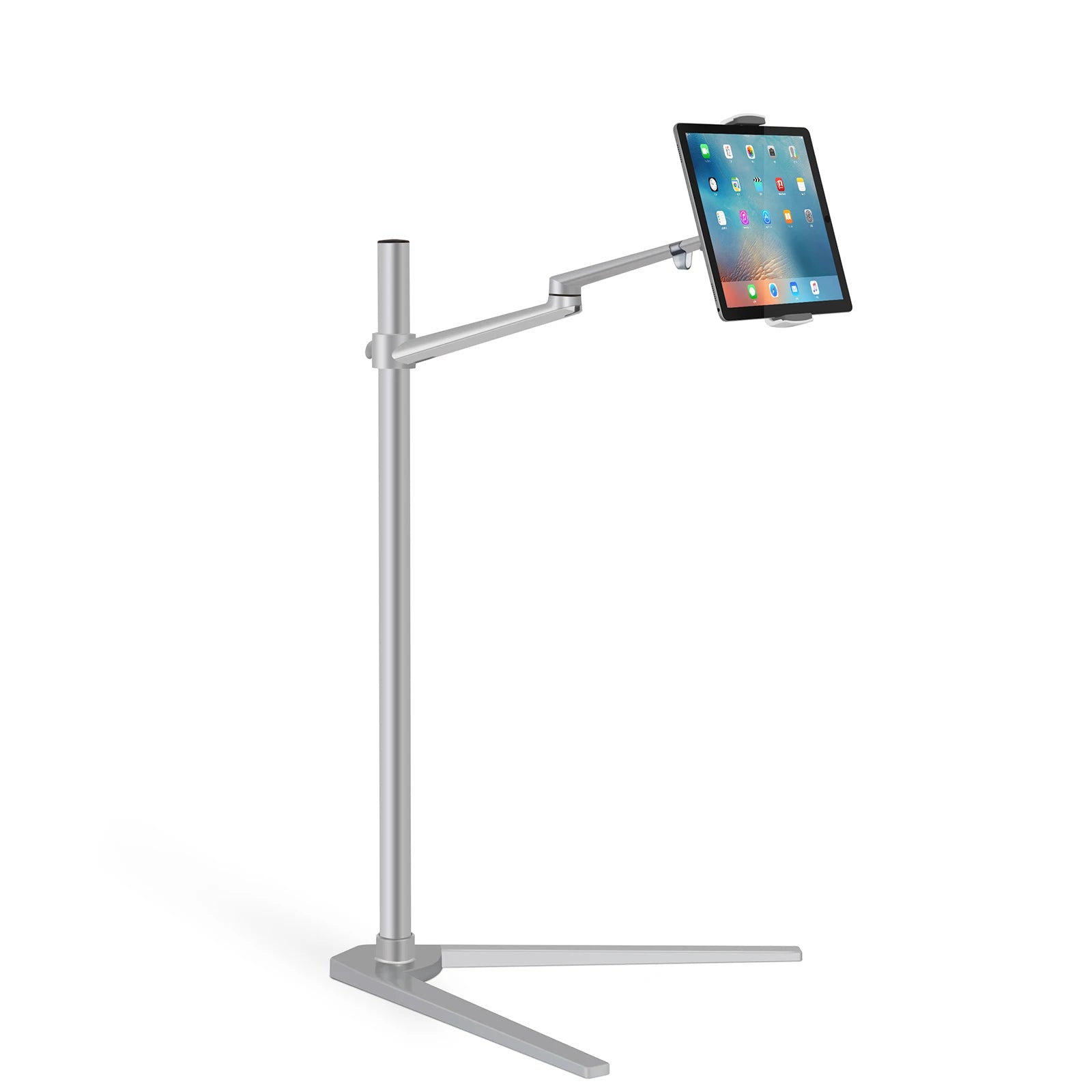 Height Adjustable Triangle Tablet Pc Laptop Display Holder Floor Stands for Bed and Sofa