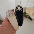 2023 Newest Catalogue Designer Hair Clips PU Leather Camellia BB Hairclips Women Flower Hairgrips Girls Elegant Headwear