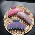 Large 10cm Color-Changing Acrylic Hair Claw Clips Fashion Women Hair Accessories Changes From Beige and  Pink in the Sun
