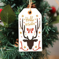 Christmas Style Custom Printed Paper Hang Tags Luxury Apparel Swing Tags With Free Cord