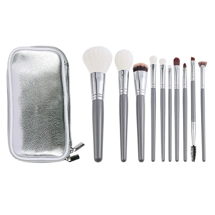 Custom Branding Full Face Plain Makeup Brushes Set With Case Private Label