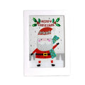 Christmas Theme Diamond Painting with Frame for Kids with Light