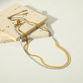 Minimalist Style Stainless Steel High Polished Silver and Gold Flat Snake Chain Choker Women Necklace for Daily Wearing
