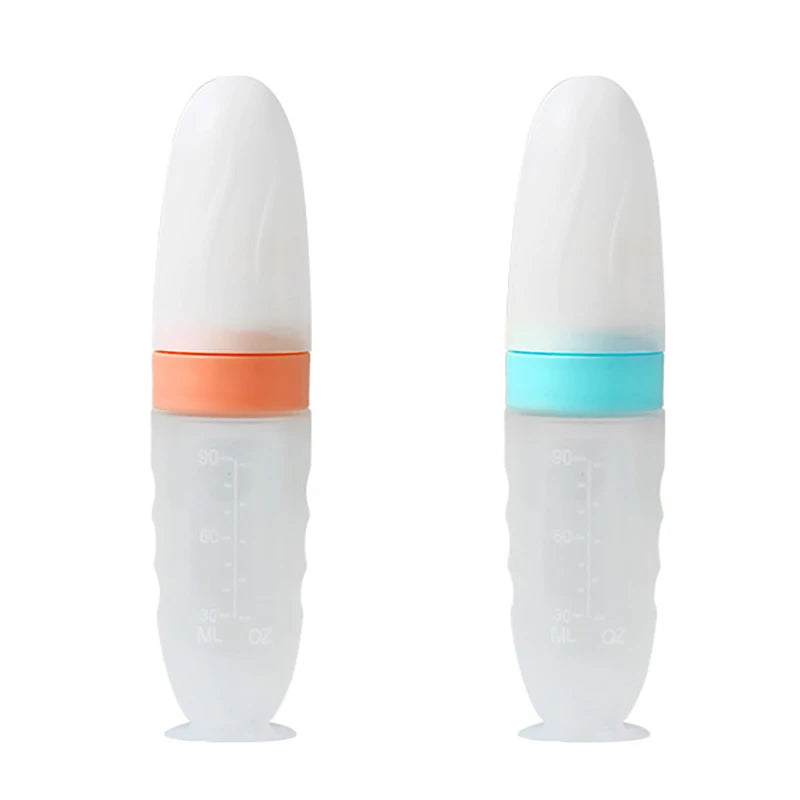 Baby Rice Paste Bottle Baby Silicone Milk Bottle Squeeze Spoon Baby Complementary Food Bottle Rice Paste Spoon Rice Paste Feeder