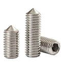M3 M4 M5 304 Stainless Steel Small Pointed Headless Hexagon Socket Set Screw