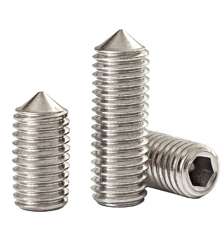 M3 M4 M5 304 Stainless Steel Small Pointed Headless Hexagon Socket Set Screw