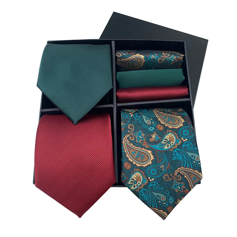 Custom Neck Tie Ascot Cravat Neckties China Set for Men Private Label Classical Necktie Gift Box